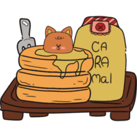 le illustration de une caramel Crêpes png