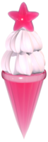 Ice cream Y2K 3D Sweet Jelly Illustration png