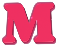 M Y2K Sweet Jelly Alphabet Letters png