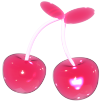 Cherries Y2K 3D Sweet Jelly Illustration png