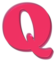 Q Y2K Sweet Jelly Alphabet Letters png