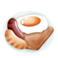 Breakfast egg sausage png