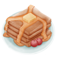 Baked bread with butter png