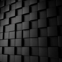 AI generated Abstract background made of black glossy cubes, ai generative photo