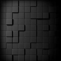 AI generated Abstract background made of black glossy cubes, ai generative photo