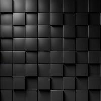 AI generated Abstract background with black square tiles, ai generative photo