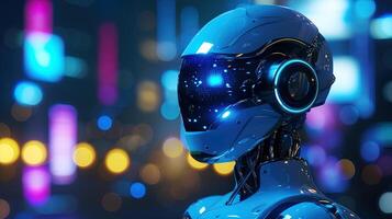 AI generated Ai robot futuristic technology, ai generative photo