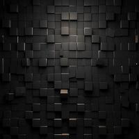 AI generated Abstract background made of black glossy cubes, ai generative photo