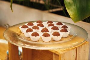 A set of beautiful snacks on the table. The buffet is on the table. Catering photo