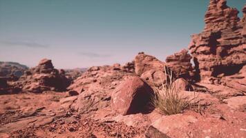 uma Rocha formação dentro a meio do uma deserto video