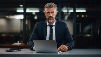 AI generated Businessman in an office photo