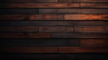 AI generated A dark wood background, featuring rich textures and tones, ideal for adding depth and sophistication to your projects photo