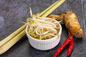 Asian cuisine Mash bean sprout photo