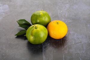 Fresh ripe sweet juicy mandarins photo