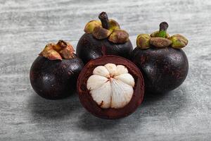 Sweet ripe juicy tropical Mangosteen photo