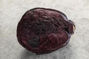 Natural organic violet cabbage head photo