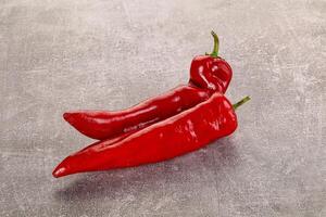 Red sweet Ramiro organic pepper photo