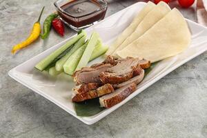 Chinese cuisine - roasted duck breast photo