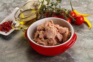 filete de atún enlatado para ensalada foto