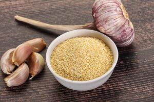 Dry granulated garlic aroma seasoning photo