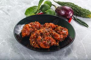 Chinese cuisine - Chicken manchurian gravy photo