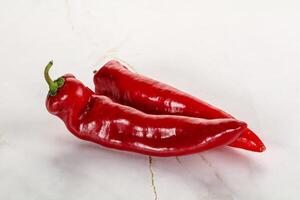 Red sweet Ramiro organic pepper photo