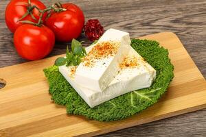 Greek Feta cheese for salad photo