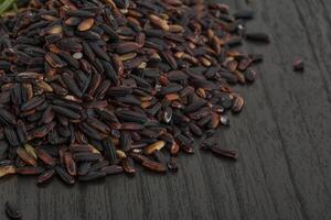 Raw wild rice photo