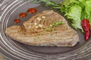 Grilled tuna steak photo