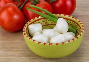 Mozzarella cheese balls photo