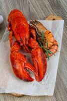 Lobster and shrimps photo