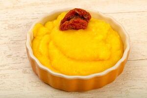 Polenta in the bowl photo