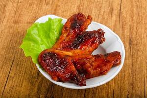 Chicken wings in the bowl photo