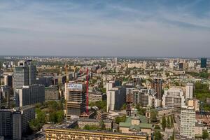 Warsaw skyline with warsaw towers photo