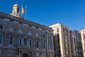 Buildings' facades of great architectural interest in the city of Barcelona - Spain photo