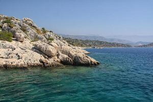 Rock and sea in Turkey photo