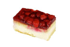 Cheesecake with raspberry photo