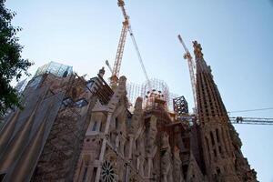 BARCELONA, SPAIN - May 23 La Sagrada Familia - the impressive cathedral designed by Gaudi, which is being build since 19 March 1882 and is not finished yet May 23, 2011 in Barcelona, Spain. photo