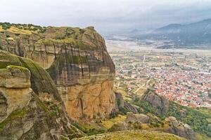 Meteora cliffs and monasteries photo