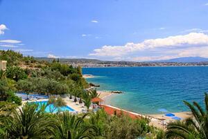 Beautiful sea coast in Greece photo