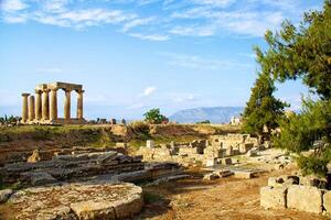 apollon temple in corinth photo