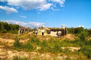 grass valley in forest during summer photo