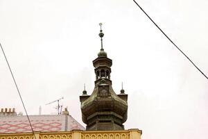 Old Prague city view - old buildings photo