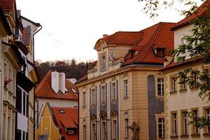 Old Prague city view - old buildings photo