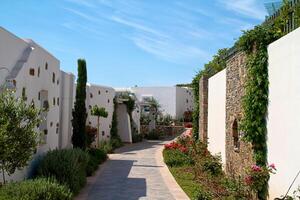 Beautiful hotel near the sea in Greece photo