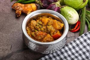 Indian traditional cuisine Aloo mutter photo