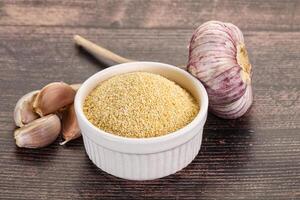 Dry granulated garlic aroma seasoning photo