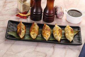 Fried Japanese stuffed dumplings - Gyoza photo