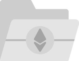 ethereum carpeta vecto icono vector