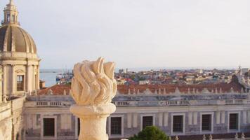 Catania buildings and landmarks, panoramic view video